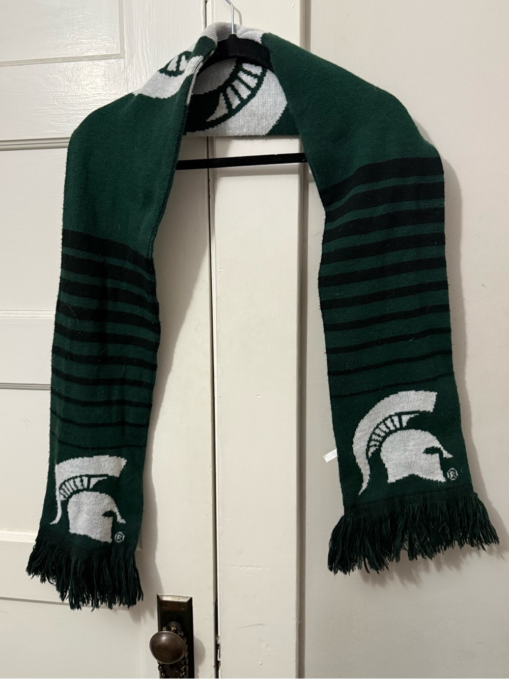 Michigan State Spartans Green & White Knit Scarf